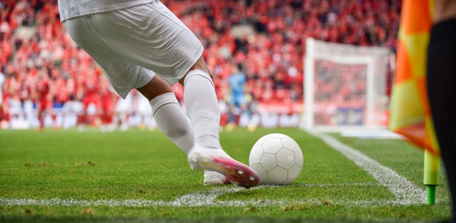 View of the pitch at Camp Nou during a match