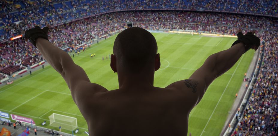 Football fans on Camp Nou tour