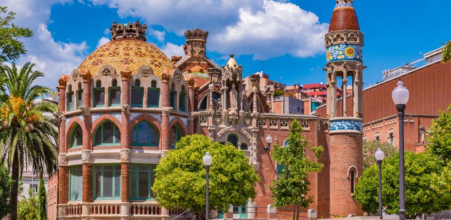 Hospital de la Santa Creu i Sant Pau in Barcelona, a renowned example of modernist architecture.