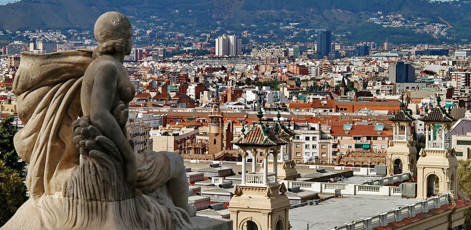 A magnificent view of the city from one of Barcelona's most important landmarks, Montjuïc.